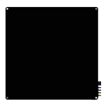 Ghent Harmony Magnetic Glass Unframed Dry-Erase Whiteboard, 48in x 48in, Black