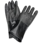 NORTH 14in Unsupported Butyl Gloves - Chemical Protection - 8 Size Number - Butyl - Black - Water Resistant, Durable, Chemical Resistant, Ketone Resistant, Rolled Beaded Cuff, Comfortable, Abrasion Resistant, Cut Resistant, Tear Resistant