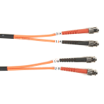 Black Box Fiber Optic Duplex Patch Network Cable - 6.50 ft Fiber Optic Network Cable for Transceiver, Switch, Server, Network Device - First End: 2 x ST Network - Male - Second End: 2 x ST Network - Male - 10 Gbit/s - Patch Cable - OFNR