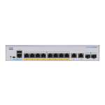 Cisco 250 CBS250-8PP-E-2G Ethernet Switch - 8 Ports - Manageable - 2 Layer Supported - Modular - 2 SFP Slots - 66.02 W Power Consumption - 45 W PoE Budget - Optical Fiber, Twisted Pair - PoE Ports - Rack-mountable - Lifetime Limited Warranty