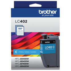 Brother LC402 Cyan Ink Cartridge, LC402C