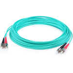 AddOn 10m ST (Male) to ST (Male) Aqua OM3 Duplex Fiber OFNR (Riser-Rated) Patch Cable - 100% compatible and guaranteed to work