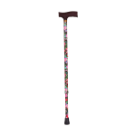 DMI Adjustable Derby Top Aluminum Folding Walking Cane, 40in, Floral