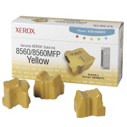 Xerox 8560 Yellow Solid Ink Sticks, Pack Of 3, 108R00725