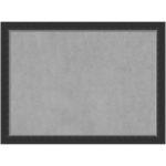 Amanti Art Narrow Magnetic Bulletin Board, Steel/Aluminum, 31in x 23in, Corvino Black Wood Frame