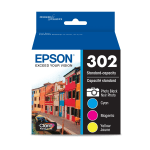 Epson 302 Claria Premium Photo Cyan, Magenta, Yellow Ink Cartridges, Pack Of 3, T302520-S