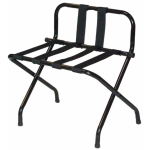 CSL High-Back Luggage Racks With Back Webbing, 26inH x 24inW x 16inD, Black, Pack Of 6 Racks