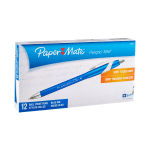 Paper Mate FlexGrip Elite Retractable Ballpoint Pens, Medium Point, 1.0 mm, Blue Barrel, Blue Ink, Pack Of 12 Pens