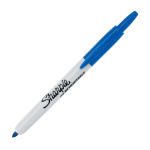 Sharpie Retractable Permanent Markers, Fine Point, Blue, Box Of 12