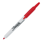 Sharpie Retractable Permanent Markers, Fine Point, Red, Box Of 12