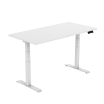 FlexiSpot E7 55inW Height-Adjustable Standing Desk, White