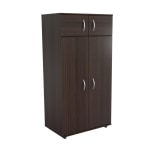 Inval 4 Door Wardrobe Armoire, Espresso-Wengue