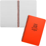 Rite in the Rain All-Weather Spiral Notebooks, Side, 4-5/8in x 7in, 64 Pages (32 Sheets), Orange, Pack Of 6 Notebooks