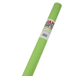 JAM Paper Wrapping Paper, Matte, 25 Sq Ft, Lime Green