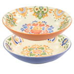 Gibson Laurie Gates California Designs Tierra 2-Piece Stoneware Dinner Bowl Set