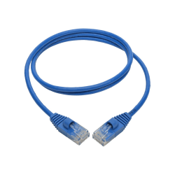 Tripp Lite Cat6a 10G Snagless Molded Slim UTP Ethernet Cable (RJ45 M/M) Blue 3 ft. (0.91 m) - Category 6a for PC, Server, Router, Printer, Patch Panel, Switch, Network Device - 1.25 GB/s - Patch Cable - 3 ft - 1 x RJ-45 Male Network