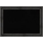 Amanti Art Cork Bulletin Board, 41in x 29in, Black, Rustic Pine Black Wood Frame