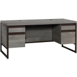 Sauder Manhattan Gate 66inW Executive Computer Desk With Floating 3/4 Pedestals, Mystic Oak