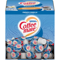 Nestle Coffee-mate Coffee Creamer French Vanilla Liquid Creamer Singles, 0.375 Oz, Box Of 180