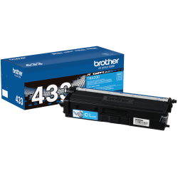 Brother TN-433 High-Yield Cyan Toner Cartridge, TN-433C