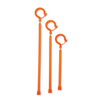 Ergodyne Squids 3540M Tie Hooks, 15-13/16in, Orange, Pack Of 6 Hooks