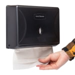 Mind Reader Multi-Fold Mounted Paper Towel Dispenser, 8inH x 10-1/4inW x 3-3/4inD, Black