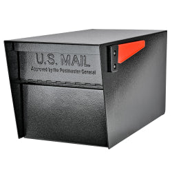 Mail Boss Mail Manager Locking Security Mailbox, 11-1/4inH x 10-3/4inW x 21inD, Granite