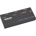 Black Box DVI-D Splitter with Audio and HDCP, 1 x 2 - Audio Line In - Audio Line Out - DVI In - DVI Out