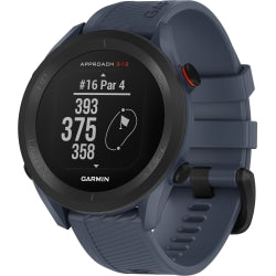 Garmin Approach S12 GPS Watch - 43.7 mm - 43.7 mm - Clock Display - 122.07 MB - 0.9in - Bluetooth - GPS - 30 Hour - Granite Blue - Silicone Band Material - Golf, Tracking, Smartphone - Water Resistant - 164.04 ft Water Resistant