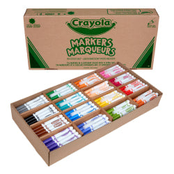 Crayola Ultra-Clean Washable Color Markers, Thin Line, Assorted Classic Colors, Box Of 8