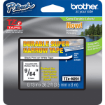 Brother TZN-201 Black-On-White Non-Laminated Tape, 0.14in x 26.2ft