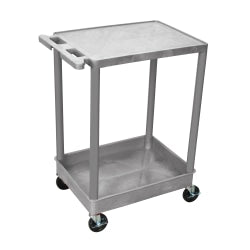 H. Wilson Plastic Tub Cart, 35 1/16inH x 24inW x 18inD, Black/Gray