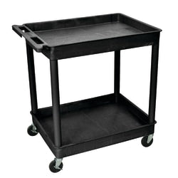 H. Wilson Plastic Tub Cart, 35 1/16inH x 24inW x 18inD, Gray