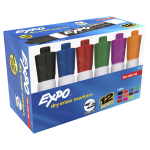 EXPO Low-Odor Dry-Erase Markers, Chisel Point, Assorted Colors, Box Of 12