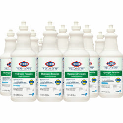 Clorox Healthcare Pull-Top Hydrogen Peroxide Cleaner Disinfectant - Ready-To-Use Liquid - 32 fl oz (1 quart) - 276 / Bundle - Clear