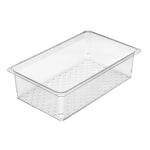 Cambro Camwear GN 1/1 Size 5in Colander Pans, Clear, Set Of 6 Pans