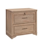 Sauder Rollingwood 31-1/2inW x 20inD Lateral 2-Drawer Locking File Cabinet, Brushed Oak