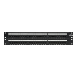 Tripp Lite 48-Port Cat6 Cat5 Patch Panel Rackmount 110 Punch Down RJ45 Ethernet 1URM 568B - Patch panel - CAT 6 - 19in - 48 ports