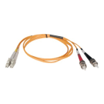 Eaton Tripp Lite Series Duplex Multimode 62.5/125 Fiber Patch Cable (LC/ST), 1M (3 ft.) - Patch cable - ST multi-mode (M) to LC multi-mode (M) - 1 m - fiber optic - duplex - 62.5 / 125 micron