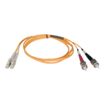 Eaton Tripp Lite Series Duplex Multimode 62.5/125 Fiber Patch Cable (LC/ST), 2M (6 ft.) - Patch cable - ST multi-mode (M) to LC multi-mode (M) - 2 m - fiber optic - duplex - 62.5 / 125 micron