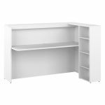 Bush Business Furniture Studio C 72inW Corner Bar Cabinet With Shelves, White, Standard Delivery