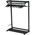 Quartet Garment Rack With Hangers, 12 Hangers, 2 Shelves, 48in Width, Black