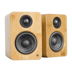 Kanto YU2BAMBOO 2.0 Speaker System - 50 W RMS - Bamboo - Desktop - 80 Hz to 20 kHz - USB - 1 Pack