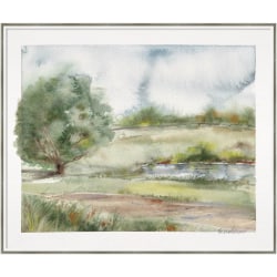 Amanti Art Subtle Tree I by Julia Purinton Wood Framed Wall Art Print, 33inW x 41inH, Natural