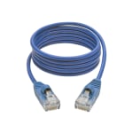 Tripp Lite 4ft Cat5e Cat5 Snagless Molded Slim UTP Patch Cable RJ45 M/M Blue 4ft - First End: 1 x RJ-45 Male Network - Second End: 1 x RJ-45 Male Network - Patch Cable - 28 AWG - Blue