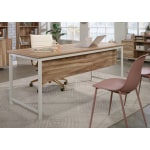 Sauder Bergen Circle Modesty Panel For 72in Desks, 12-7/8inH x 65-1/8inW x 4-1/4inD, Kiln Acacia