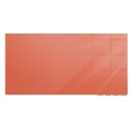 Ghent Aria Low Profile Glassboard, Magnetic, 48inH x 60inW, Peach