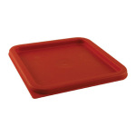 Cambro CamSquares Storage Container Cover, 11/16inH x 9inW x 9inD, 8 Qt, Red