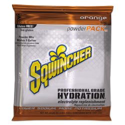 Sqwincher Powder Packs, Orange, 47.66 Oz, Case Of 16