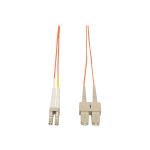 Eaton Tripp Lite Series Duplex Multimode 50/125 Fiber Patch Cable (LC/SC), 1M (3 ft.) - Patch cable - SC multi-mode (M) to LC multi-mode (M) - 1 m - fiber optic - duplex - 50 / 125 micron - orange